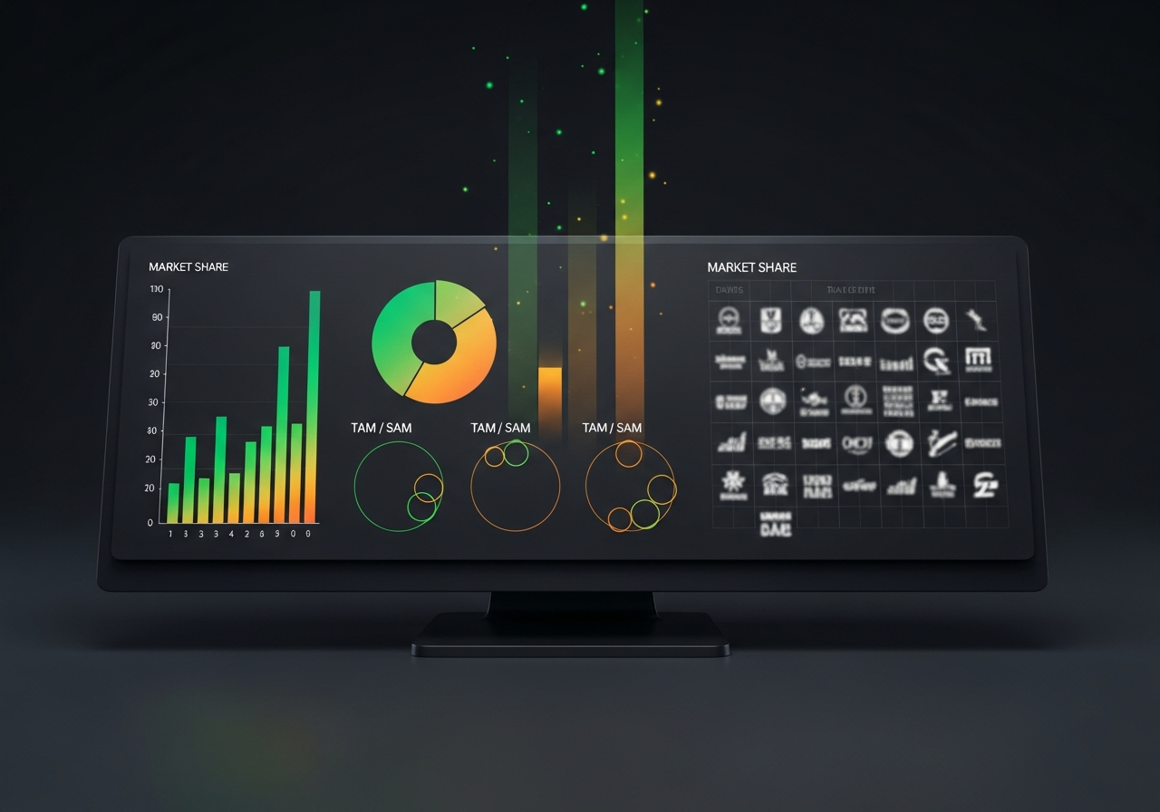 Market Research mode — AI market analysis dashboard