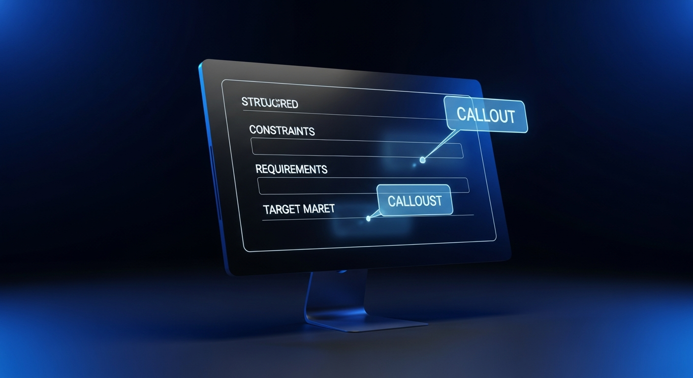 Frame the Problem — structured prompt interface